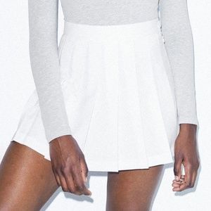 American Apparel White Tennis Skirt